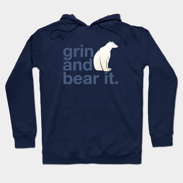 Grin and Bear It. Polar Bear Hoodie by erock